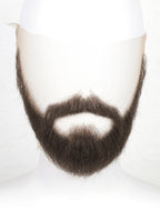Alan Wake Handmade HD Lace Realistic Dark Brown Long Stubble Beard and Moustache Facial Hair Set MB071