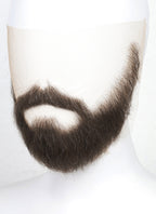 Alan Wake Handmade HD Lace Realistic Dark Brown Long Stubble Beard and Moustache Facial Hair Set MB071