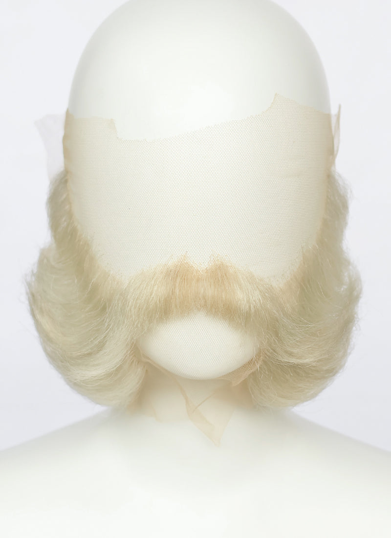 Handmade HD Lace Realistic Platinum Blonde With Brown Beard and Moustache Facial Hair Set MB075