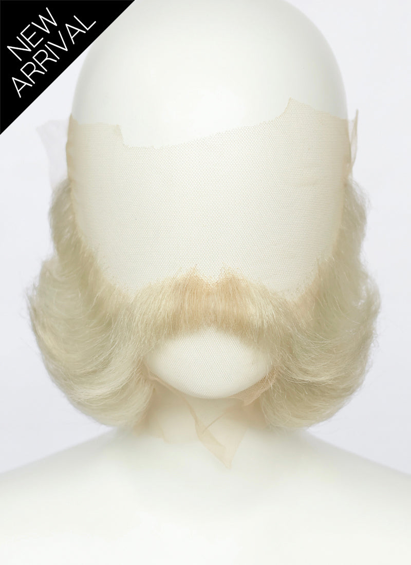 Handmade HD Lace Realistic Platinum Blonde With Brown Beard and Moustache Facial Hair Set MB075