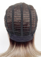 Balayage Blonde With Dark Roots Straight Mono Top Bob Lace Wig MN005