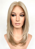 Mixed Blonde Straight Mono Top Bob Lace Wig MN006