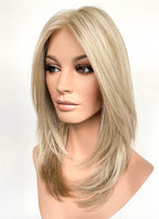 Mixed Blonde Straight Mono Top Bob Lace Wig MN006