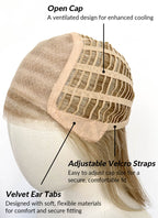 Mixed Blonde Straight Mono Top Bob Lace Wig MN006