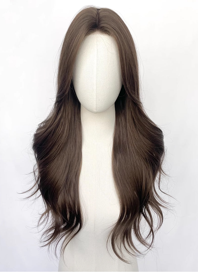 Ash Brown Wavy Synthetic Hair Wig NL070C