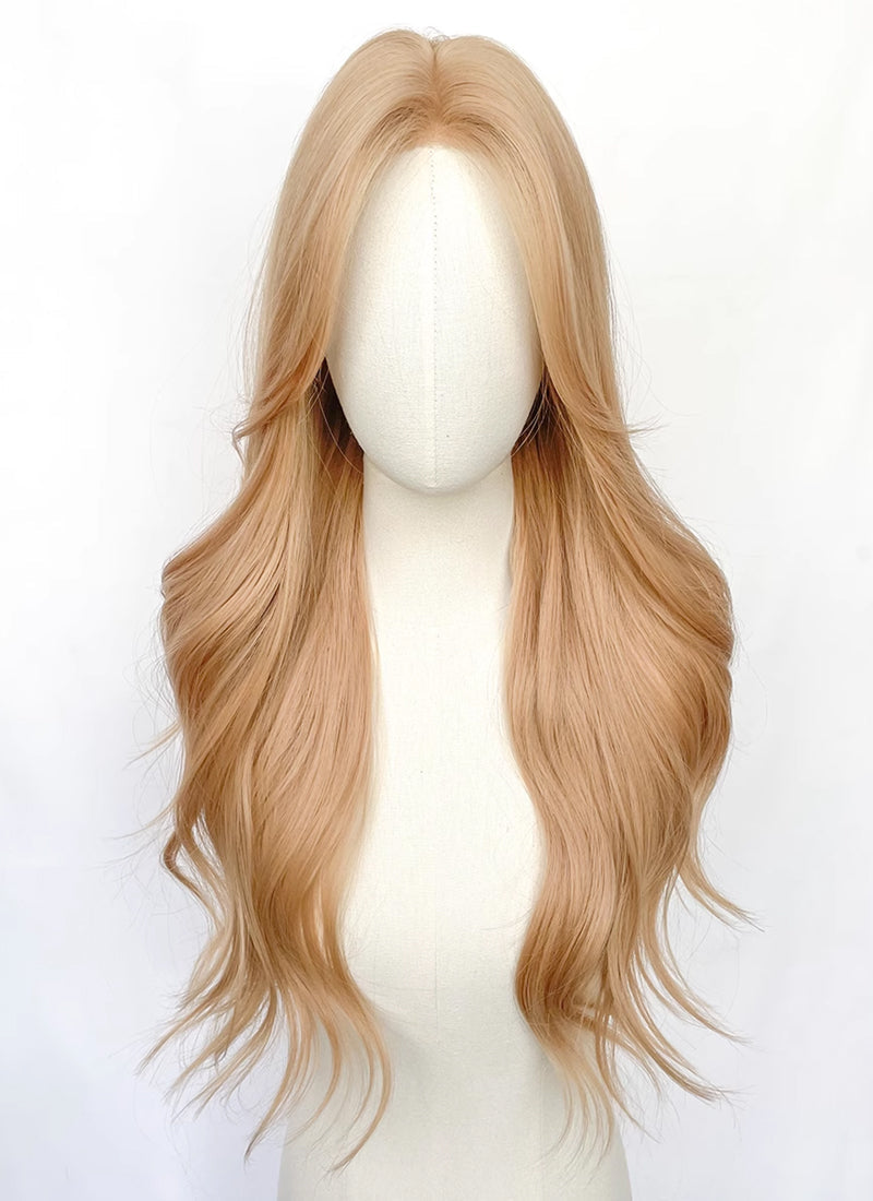 Blonde Wavy Synthetic Hair Wig NL070D