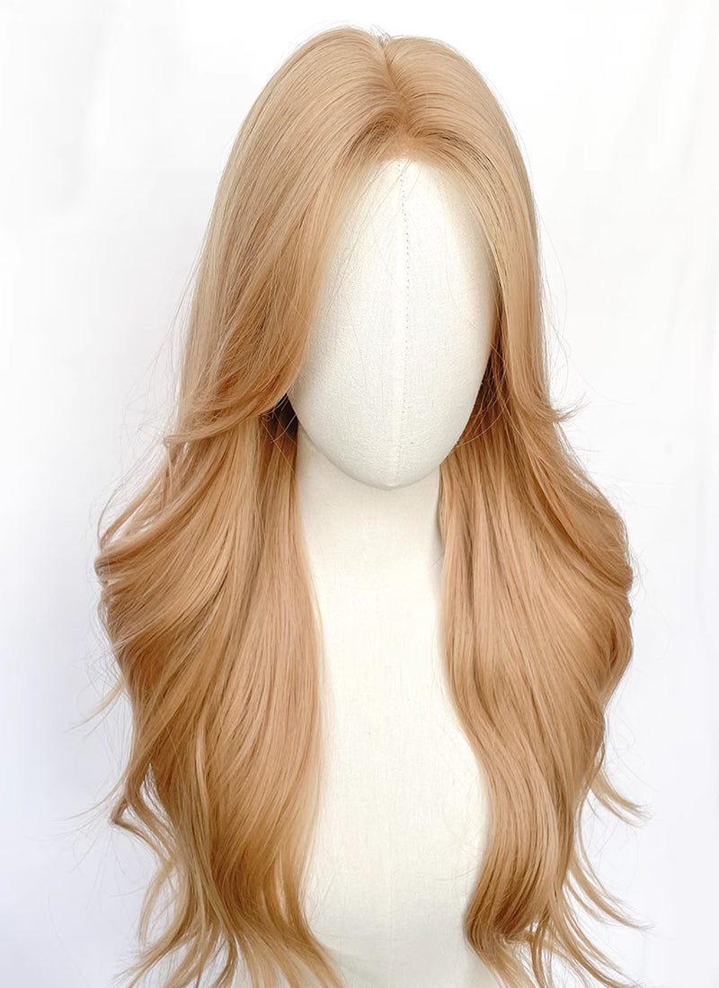 Blonde Wavy Synthetic Hair Wig NL070D