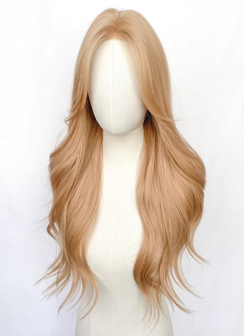 Blonde Wavy Synthetic Hair Wig NL070D