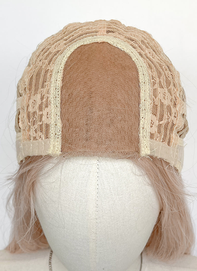 Pale Pink Wavy Synthetic Wig NL082