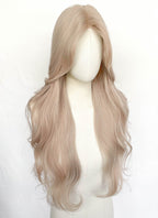 Pale Pink Wavy Synthetic Hair Wig NLCS033