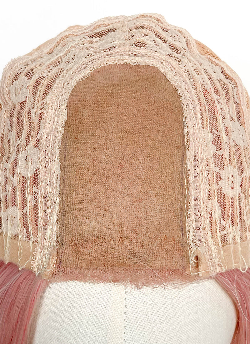 Pink Mixed Blonde Wavy Synthetic Hair Wig NLCS034