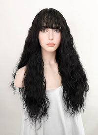 Black Wavy Synthetic Wig NS347
