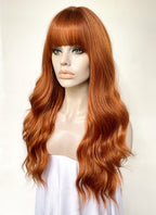 Ginger Wavy Synthetic Hair Wig NS498