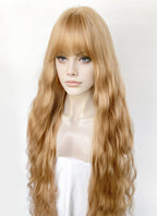 Golden Blonde Wavy Synthetic Hair Wig NS584