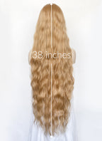 Golden Blonde Wavy Synthetic Hair Wig NS584