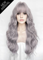 Silver Lilac Wavy Synthetic Hair Wig NS611
