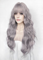 Silver Lilac Wavy Synthetic Hair Wig NS611