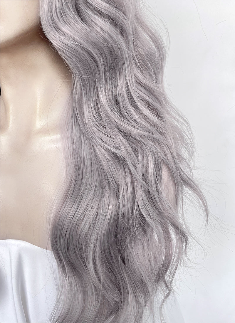 Silver Lilac Wavy Synthetic Hair Wig NS611