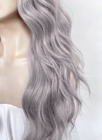Silver Lilac Wavy Synthetic Hair Wig NS611