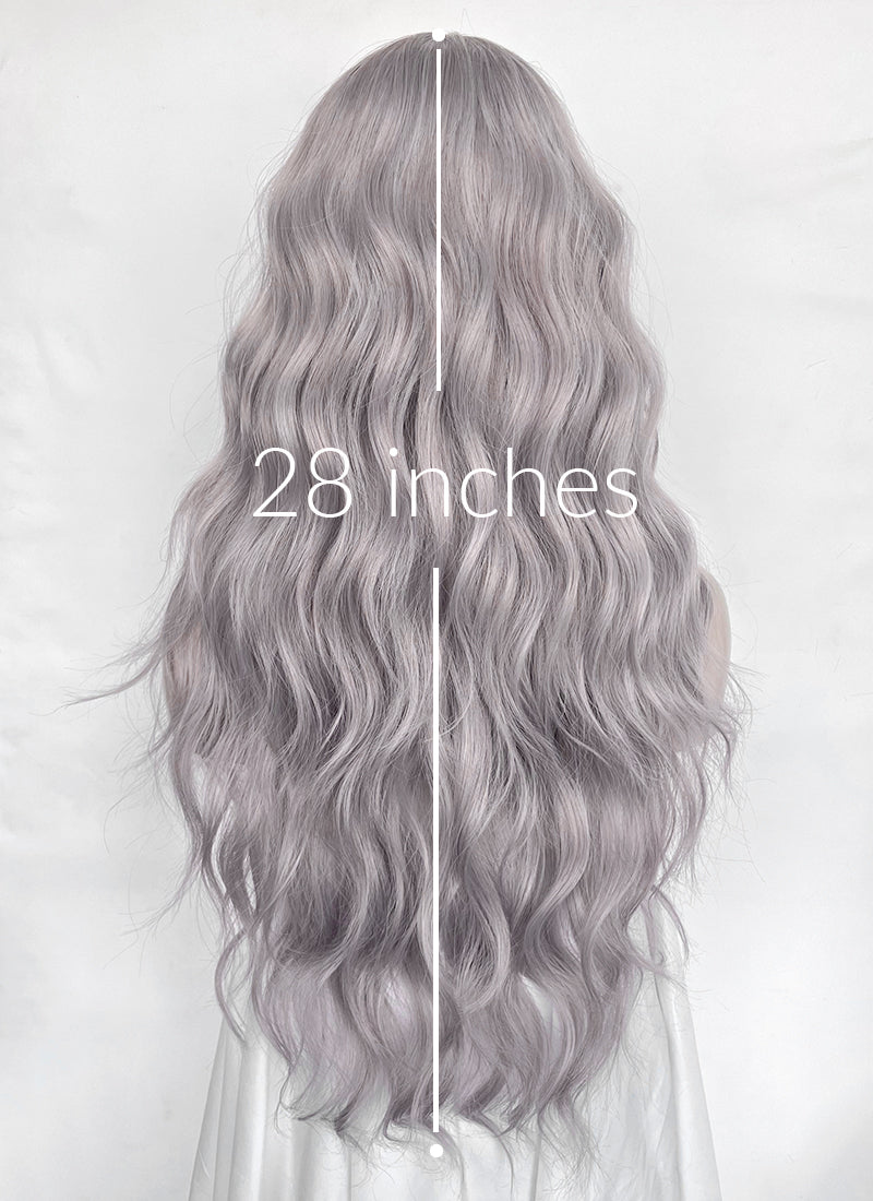 Silver Lilac Wavy Synthetic Hair Wig NS611