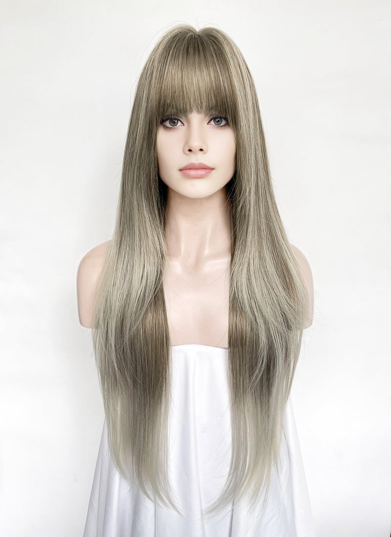 Blonde Ombre Straight Synthetic Hair Wig NS612