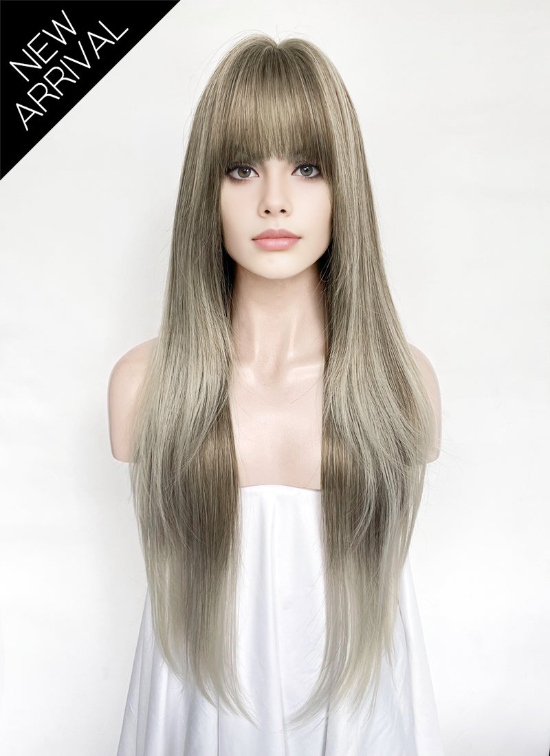 Blonde Ombre Straight Synthetic Hair Wig NS612