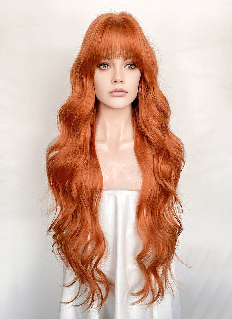 Ginger Wavy Synthetic Hair Wig NS614F