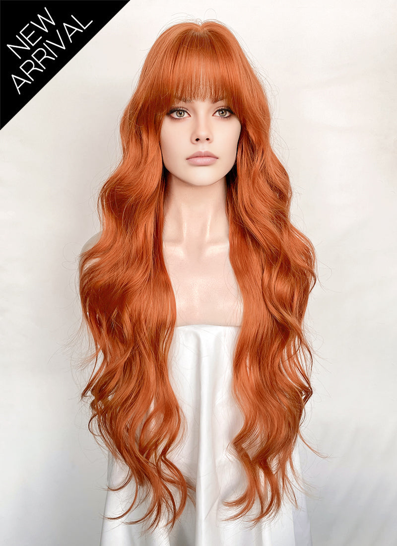 Ginger Wavy Synthetic Hair Wig NS614
