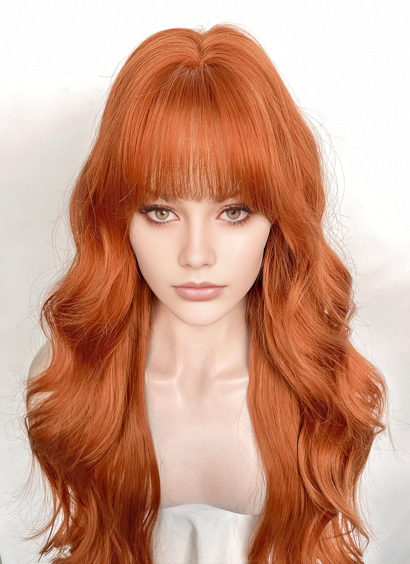 Ginger Wavy Synthetic Hair Wig NS614F