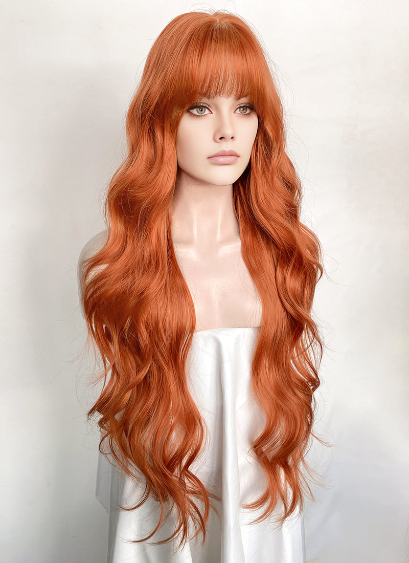 Ginger Wavy Synthetic Hair Wig NS614F