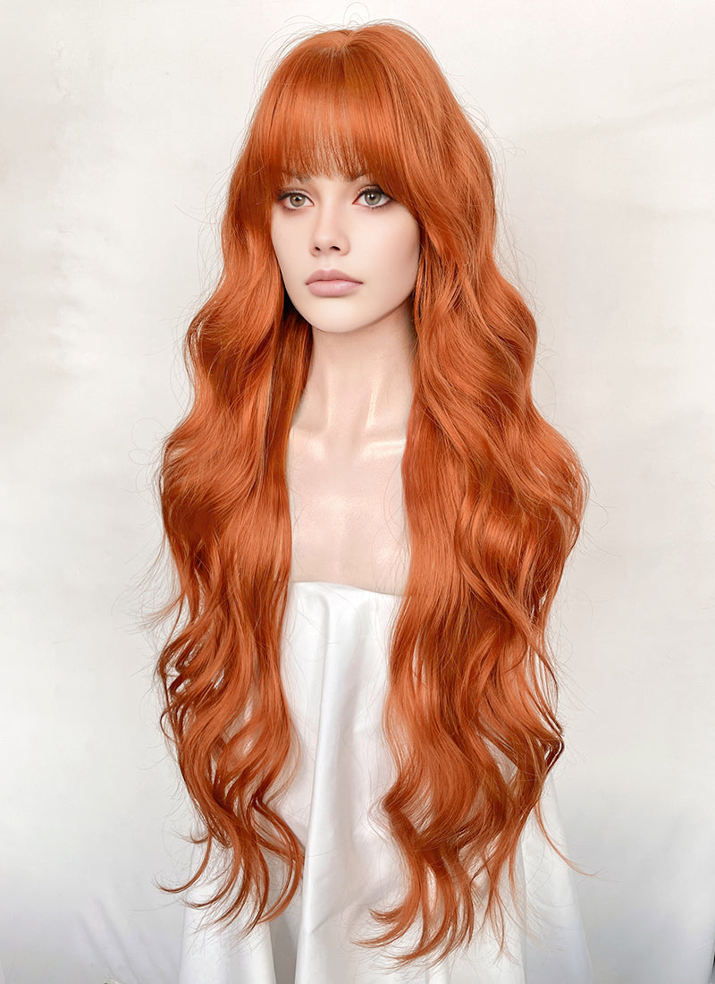 Ginger Wavy Synthetic Hair Wig NS614F