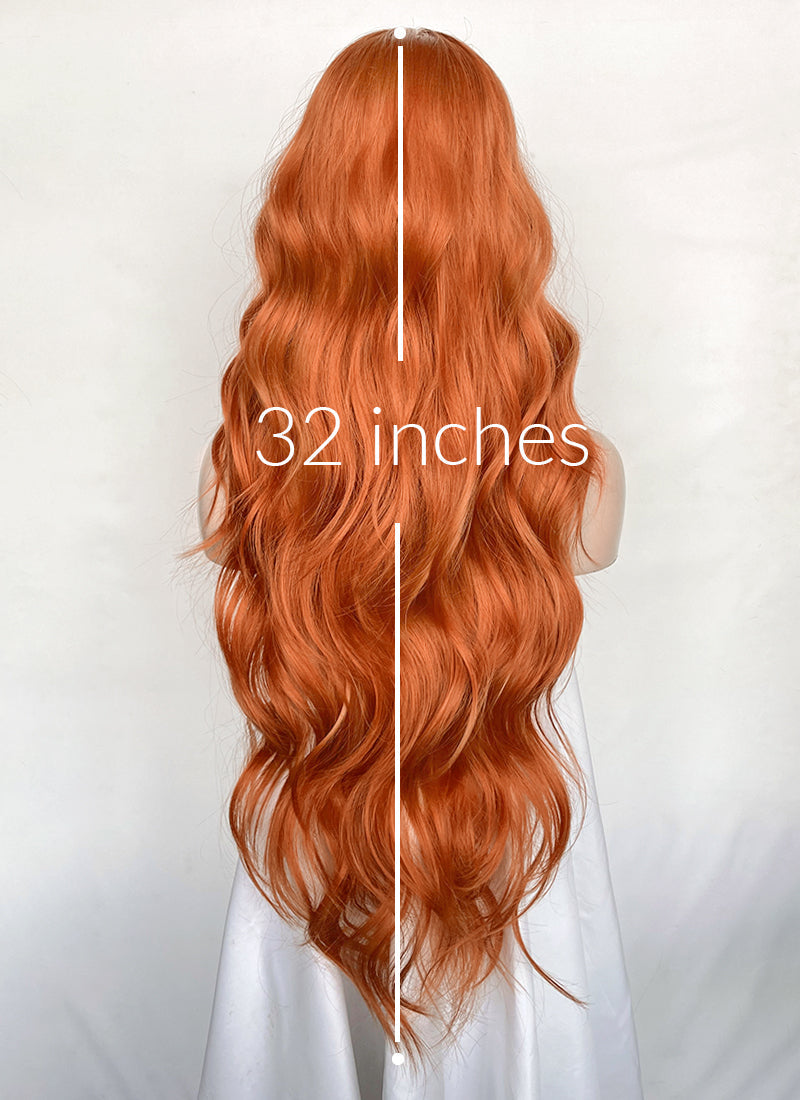 Ginger Wavy Synthetic Hair Wig NS614F