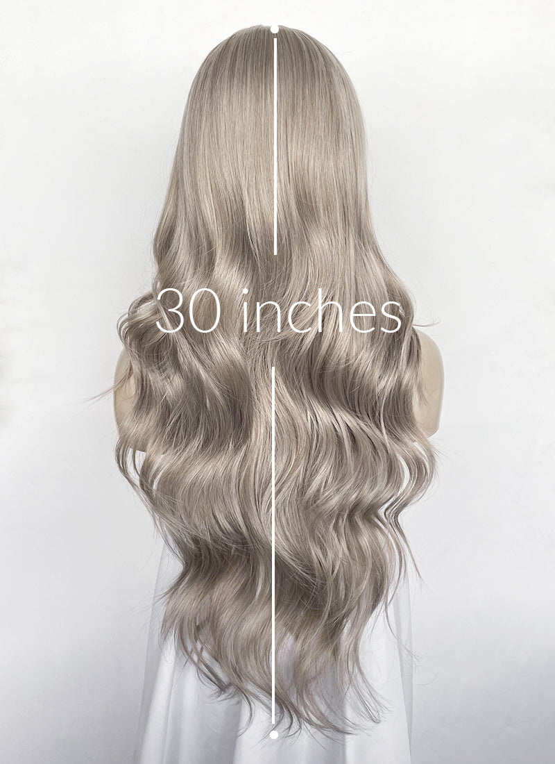 Ash Blonde Wavy Synthetic Hair Wig NS615