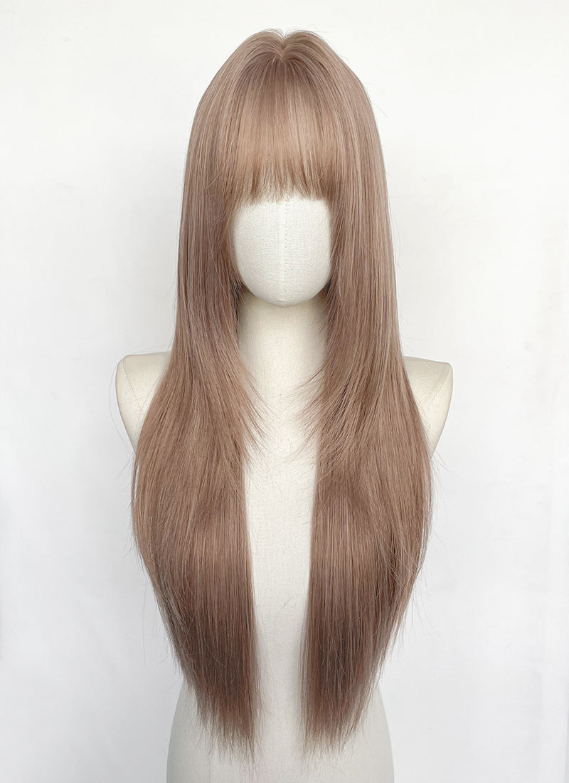 Pinkish Blonde Straight Synthetic Hair Wig NS618