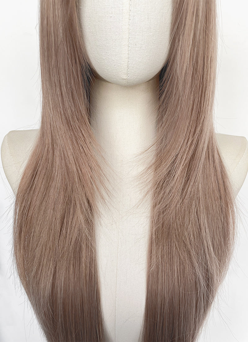 Pinkish Blonde Straight Synthetic Hair Wig NS618