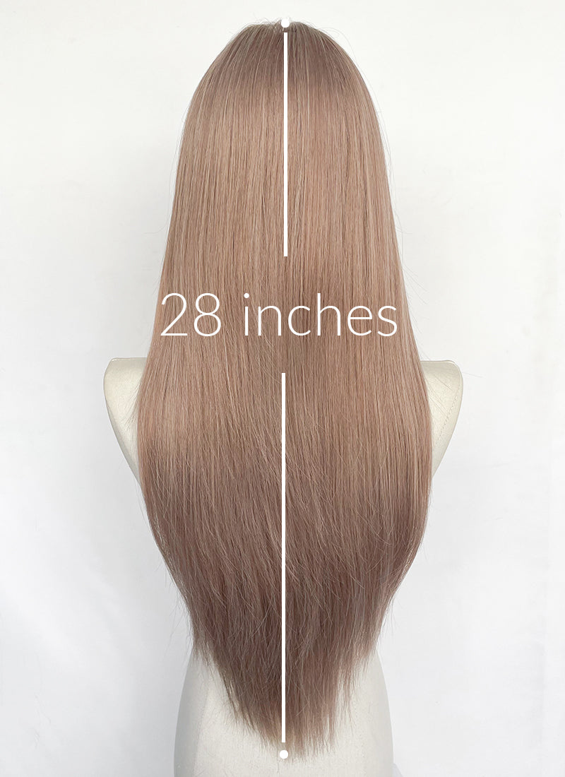 Pinkish Blonde Straight Synthetic Hair Wig NS618