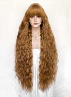 Golden Blonde Curly Synthetic Hair Wig NS622