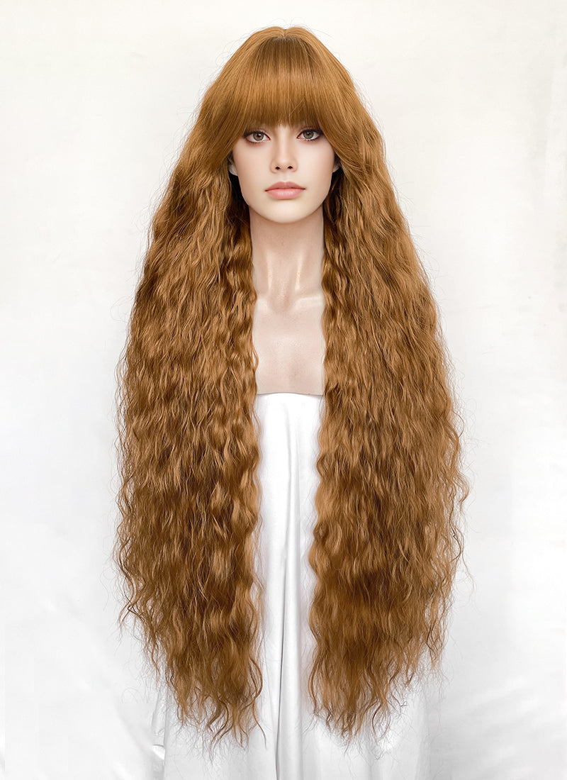 Golden Blonde Curly Synthetic Hair Wig NS622