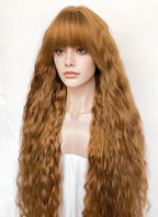 Golden Blonde Curly Synthetic Hair Wig NS622