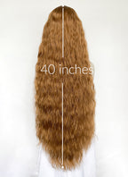 Golden Blonde Curly Synthetic Hair Wig NS622