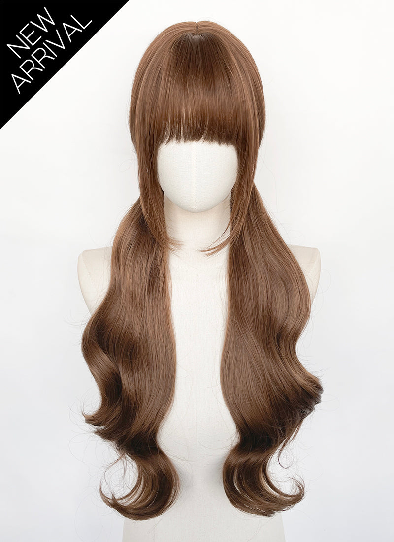 Brown Wavy Synthetic Hair Wig NS623A
