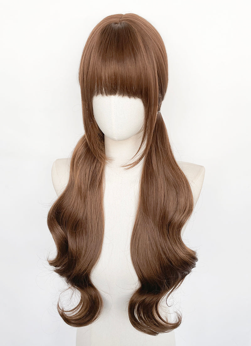 Brown Wavy Synthetic Hair Wig NS623A