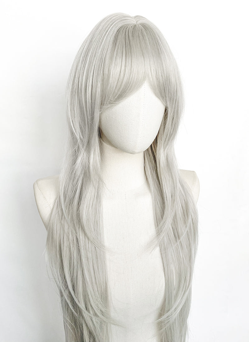 Silver Grey Straight Synthetic Hair Wig NS624