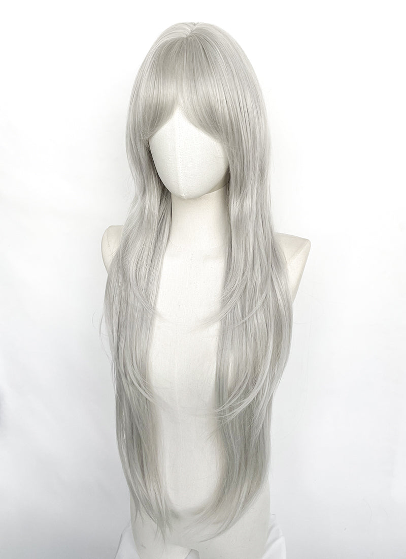 Silver Grey Straight Synthetic Hair Wig NS624