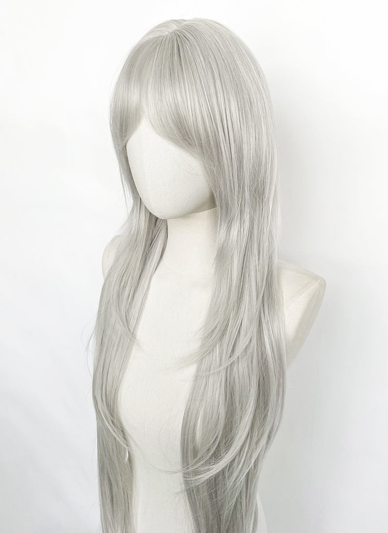 Silver Grey Straight Synthetic Hair Wig NS624