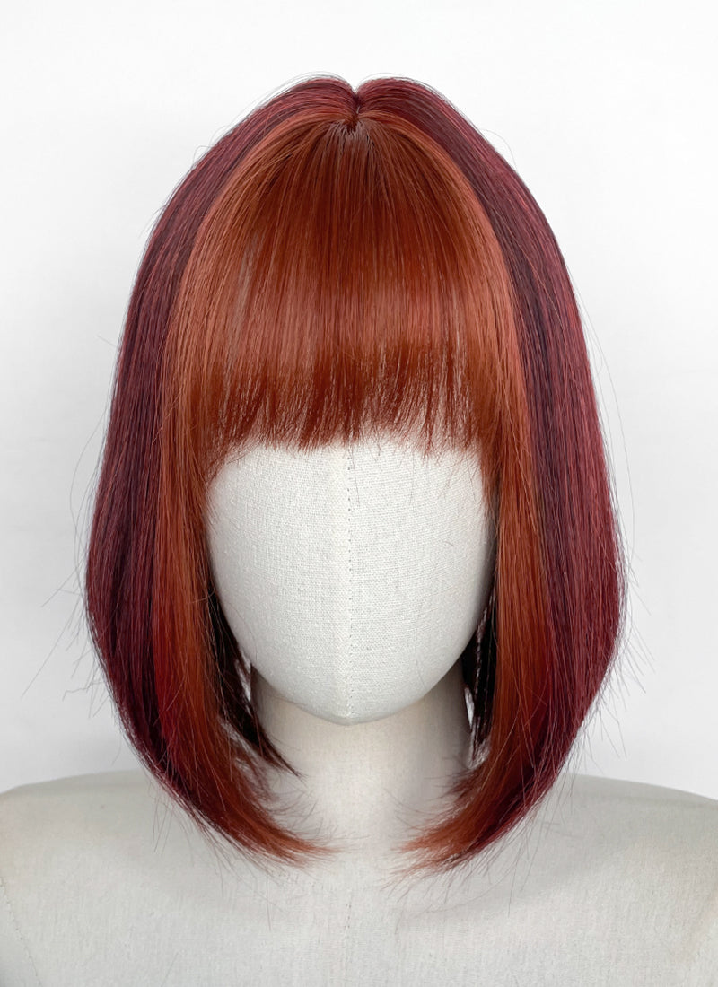 Red Mixed Auburn Straight Bob Synthetic Hair Wig NS626
