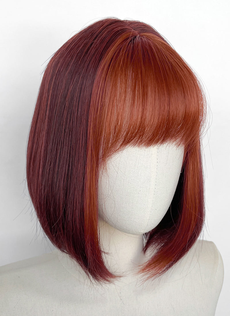 Red Mixed Auburn Straight Bob Synthetic Hair Wig NS626