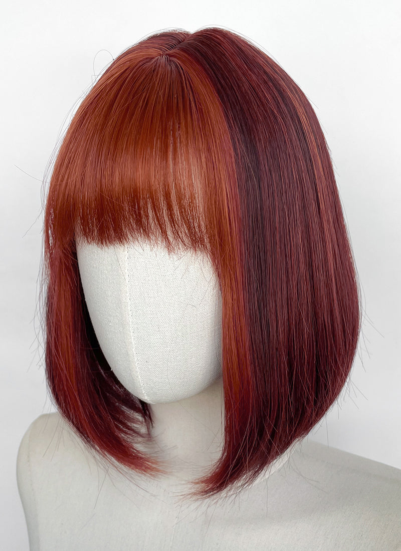 Red Mixed Auburn Straight Bob Synthetic Hair Wig NS626