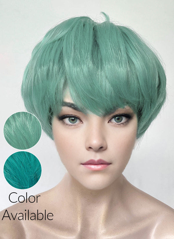 KPop Demon Hunters Saja Boys Baby Green Straight Synthetic Hair Wig TB1761
