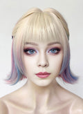 Wednesday Enid Sinclair Blonde Pink Blue Ombre Synthetic Wig TB1768A